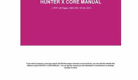 Hunter x core manual by furusato91 - Issuu