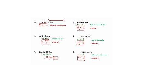 50 Literal Equations Worksheet Algebra 1