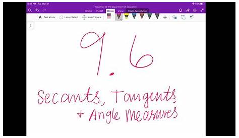 secants tangents and angle measures worksheet answers