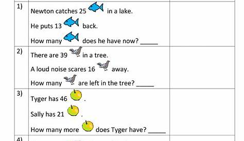 2nd grade subtraction word problems free
