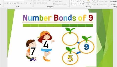 number bonds of 9
