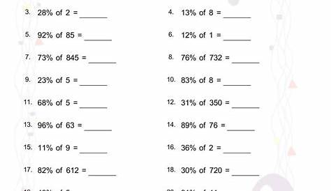 Free Ratio, Percentage Math Worksheets pdf | MATH ZONE FOR KIDS