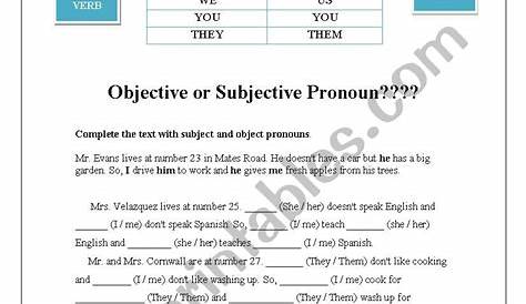 Objective Vs Subjective Worksheet