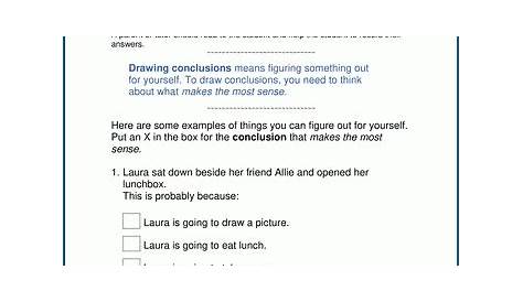 making inferences and drawing conclusions worksheet