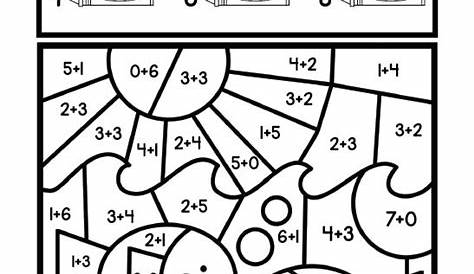 Addition Color by Number Worksheets Math Coloring Worksheets, Math