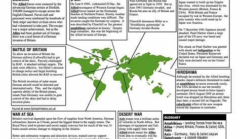 world war 2 timeline worksheet