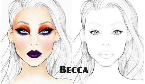 Pin by tameka tafoya on Fashion Sketches | Makeup face charts, Face