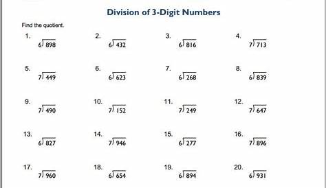 3 Digit By 2 Digit Division No Remainders Worksheets - WorksheetsCity