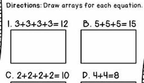 Repeated Addition Array Worksheets | Array worksheets, Repeated