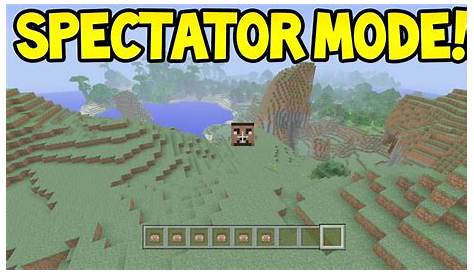 how do you go on spectator mode in minecraft