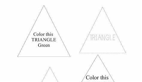 Triangle Worksheet for Kindergarten in 2020 | Triangle worksheet
