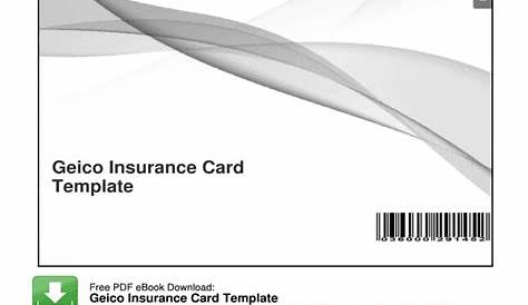 Geico Insurance Card - Fill Online, Printable, Fillable within Auto