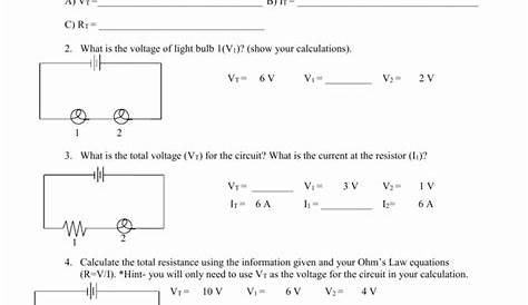 series circuit diagram worksheets