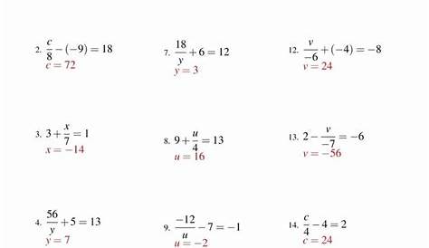 linear equation practice worksheet