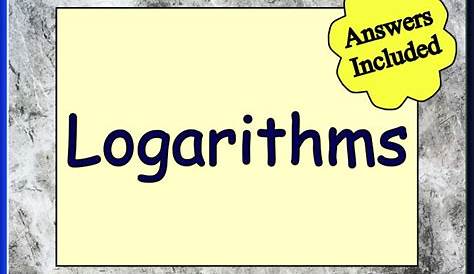 worksheet logarithms with shifts answers