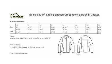 Eddie Bauer Jacket Size Chart | Arts - Arts