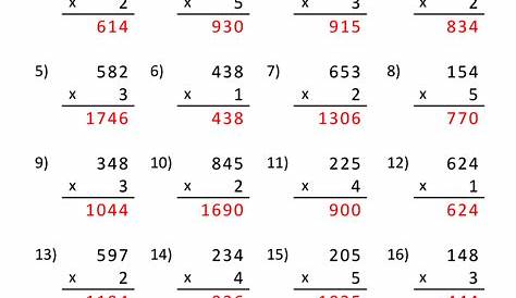 2 Digit By 1 Digit Multiplication Worksheets Pdf - slideshare