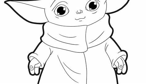 Baby Yoda 8 Coloring Page - Free Printable Coloring Pages for Kids