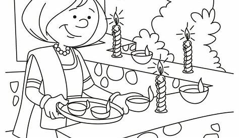 7 Diwali Coloring Pages / Coloring Pages For Kids & Children On Diwali