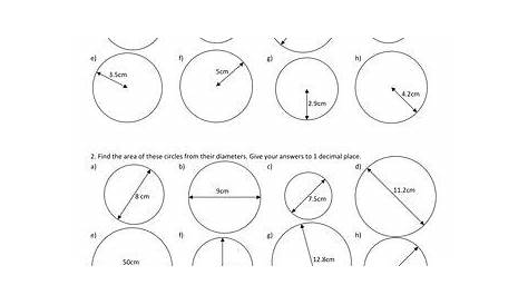 Area and Circumference Worksheets | Math | Area worksheets, Area of a