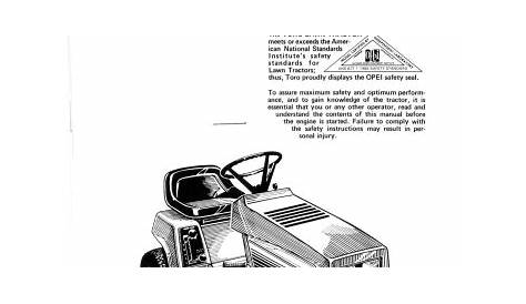Toro 12-44 Pro Lawn Tractor Riding Product Operator's Manual | Manualzz