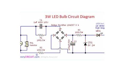 7W LED Bulb Circuit Diagram
