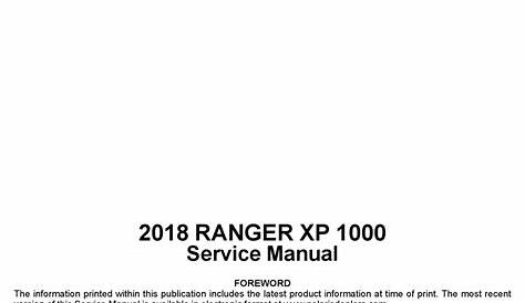 Polaris Ranger Service Manual Pdf | Resume Examples