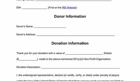 Tax Receipt For Donation Template | DocTemplates