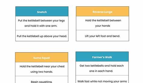 Kettlebell Workout Chart in Illustrator, PDF - Download | Template.net
