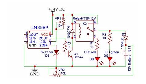 Automatic Battery Charger circuit using LM358 OP-AMP » Power supplies