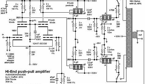 6550 push pull amplifier schematic