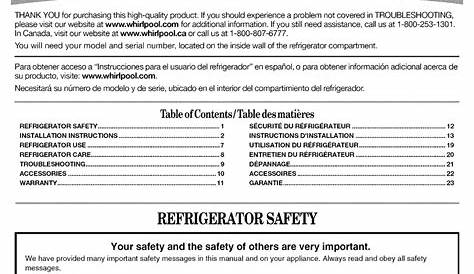 et8mhkxmq04 whirlpool refrigerator manual