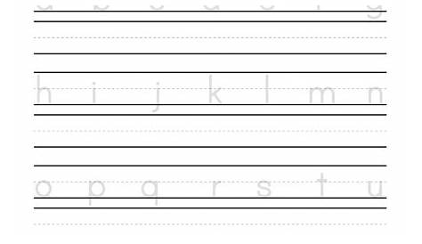 lowercase tracing worksheet