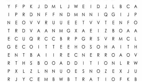 Math Word Search Printable - Printable Word Searches