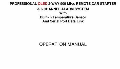 AUTO PAGE RS-1000 OLED OPERATION MANUAL Pdf Download | ManualsLib