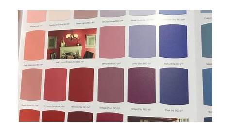 easy care interior paint color chart