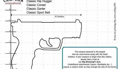 If you're unsure as to which style holster to order, print this 'Size
