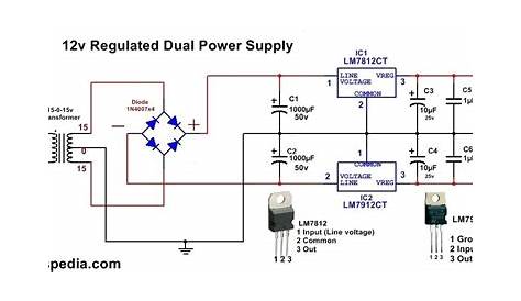 12v dc dual power supply circuit