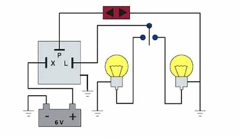 electronic flasher relay circuit diagram