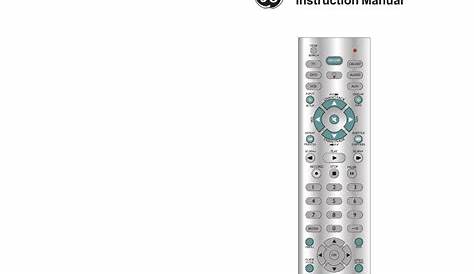 universal remote instruction manual codes