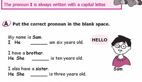 pronouns for first graders