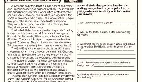 National Symbols Worksheet for 2nd - 3rd Grade | Lesson Planet