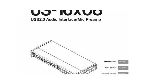 Tascam US-16X08 Owner's Manual | Manualzz