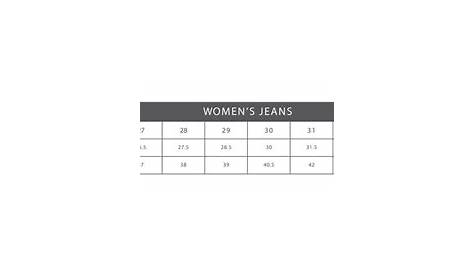 jessica simpson jeans size chart