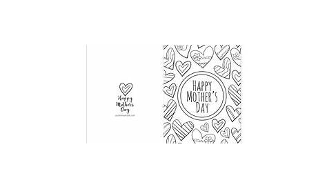 template printable mothers day cards to color pdf