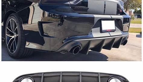 Carbon Fiber Style Rear Lip Bumper Valance Diffuser for Dodge Charger