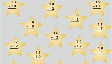 kindergarten stellar subtraction worksheet