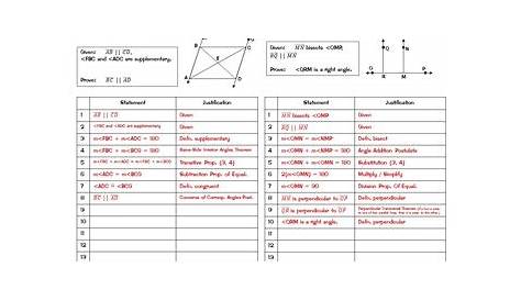 Parallel And Perpendicular Lines Proofs Worksheet