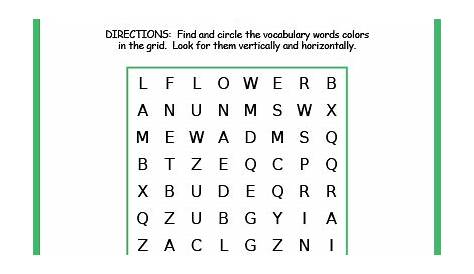 Easy Spring Word Search