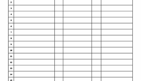 Blank Sign In Sheet Free Download